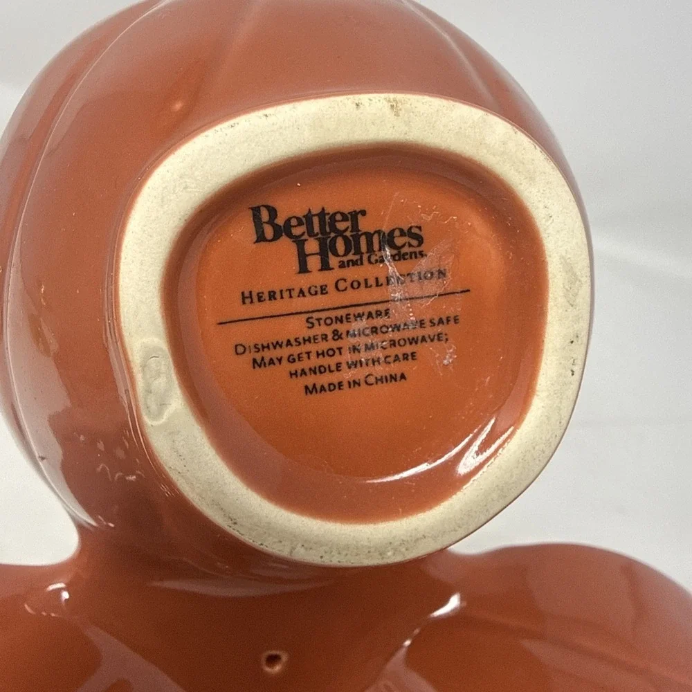 Better Homes Garden Heritage Stoneware Pumpkin Fall Harvest 3 Bowl Candy Dish